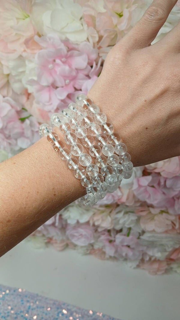 Bracelet en Cristal de Roche 8mm
