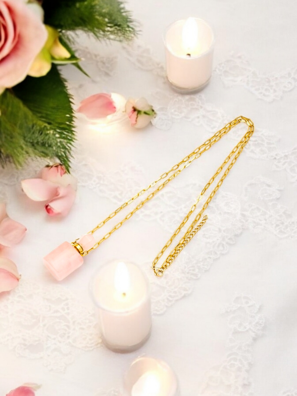 Sautoir parfum Quartz Rose