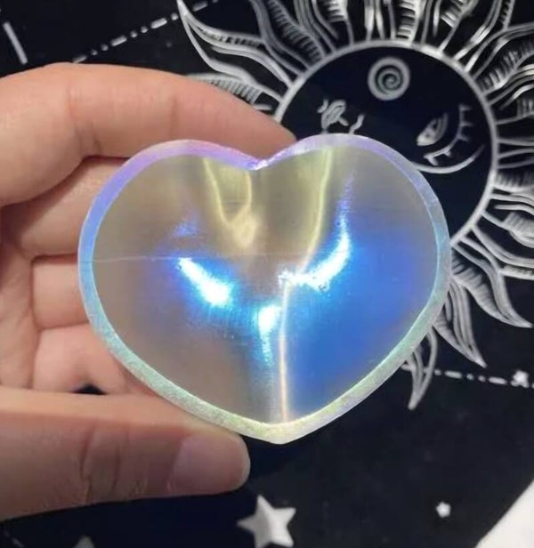 Mini coupelle cœur Sélénite Aura