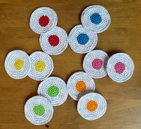Jeu memory géant  - avec 2 extensions - soit 3 x 6 paires de couleurs