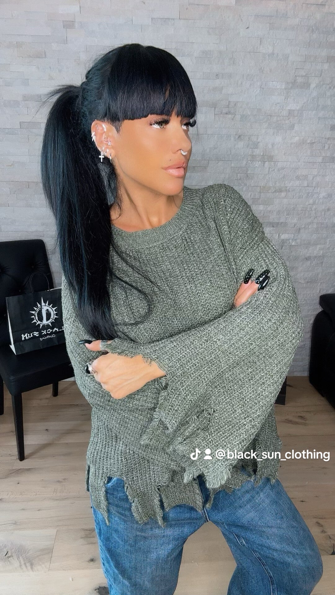 MAGLIA MILITARY verde