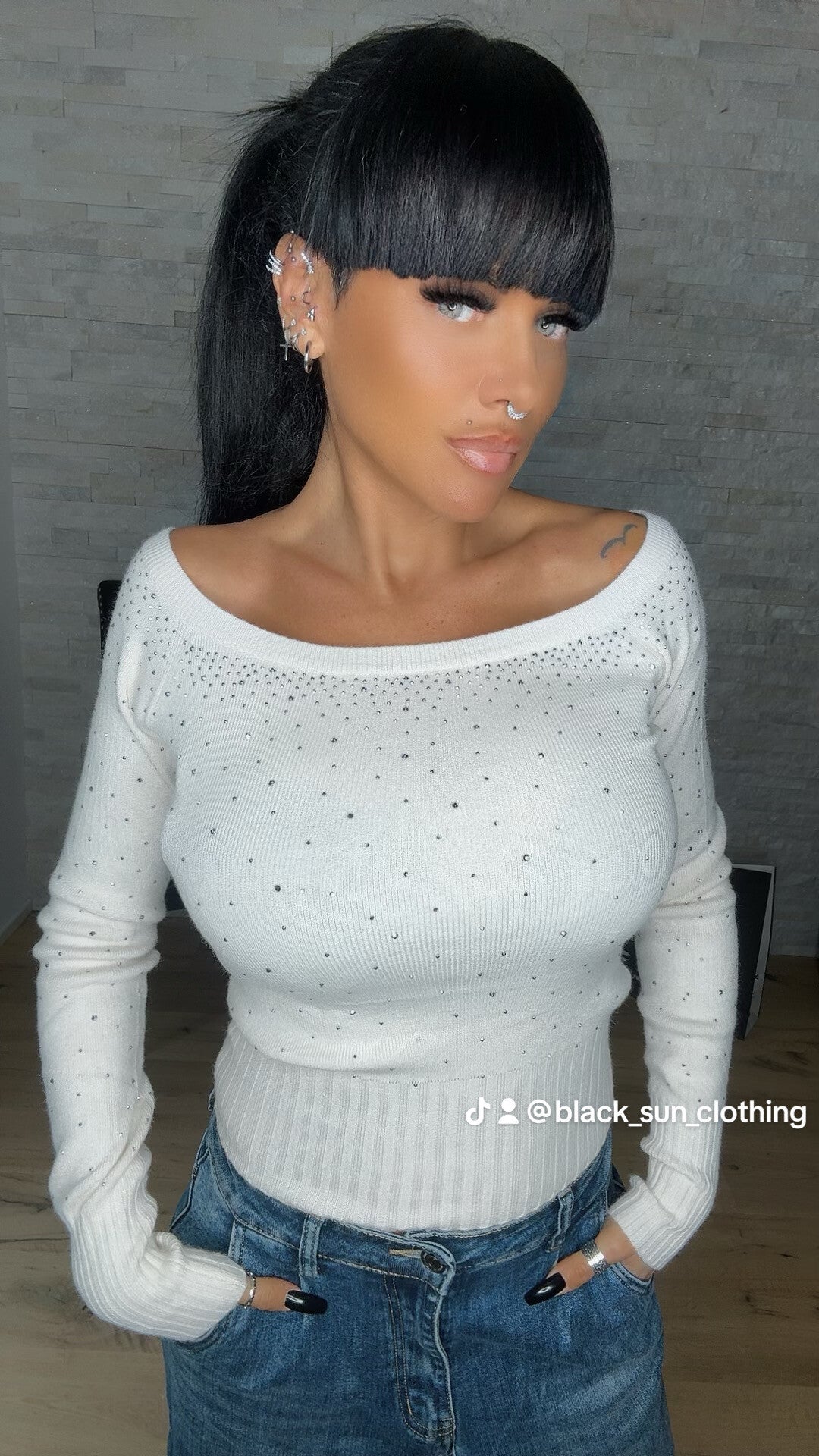 MAGLIA BRILLANTINO panna