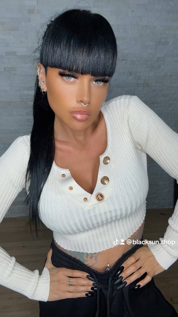 MAGLIA CROP LUX crema