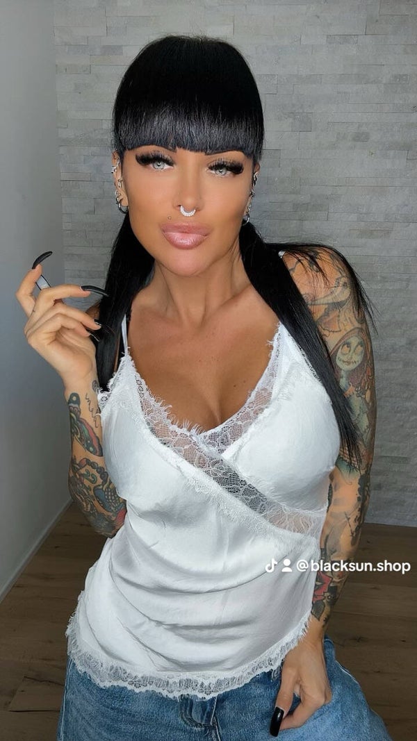 TOP RASO PIZZO bianco