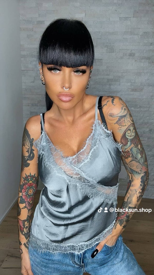 TOP RASO PIZZO grigio