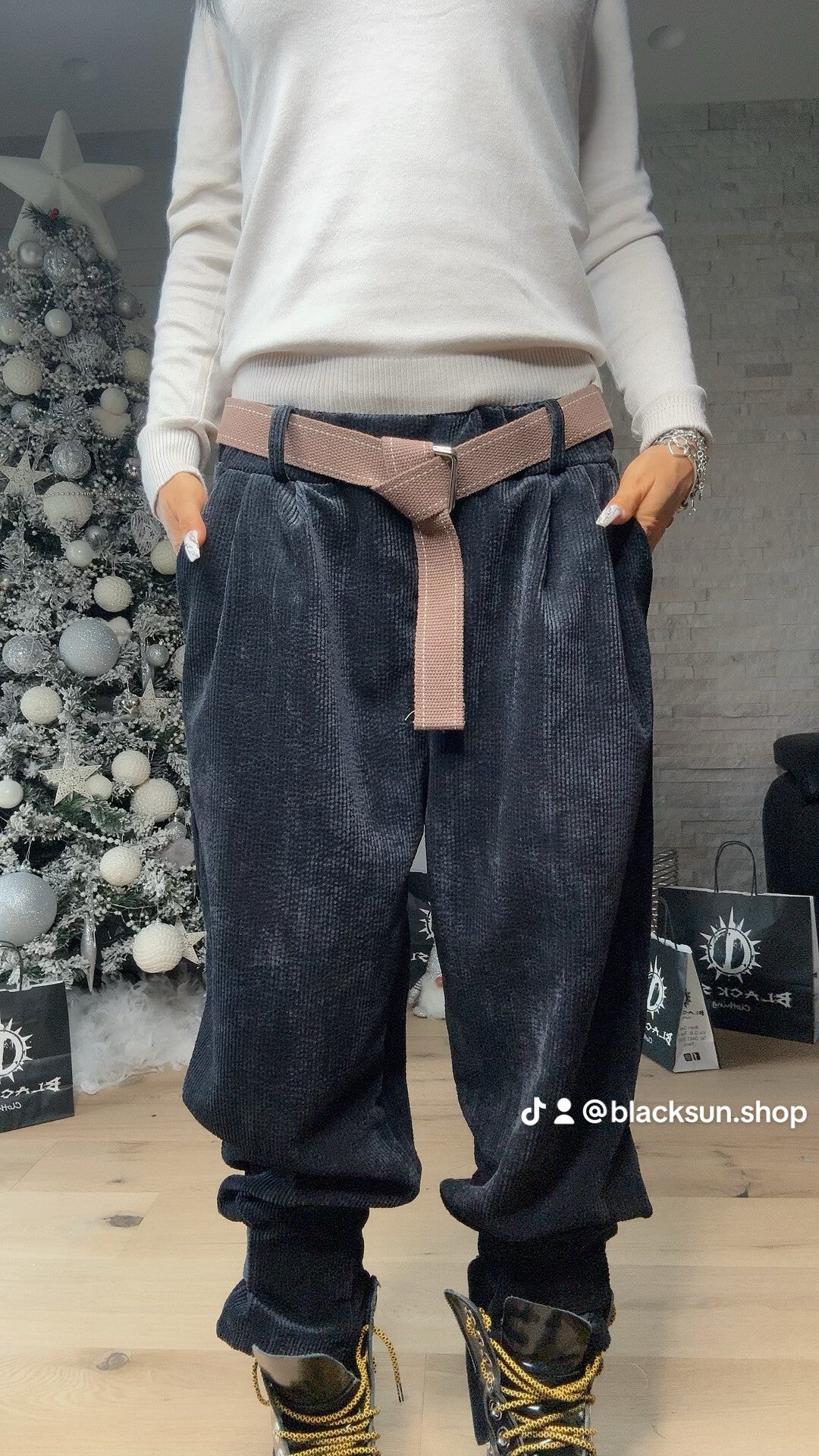 PANTALONE VELLUTINO nero