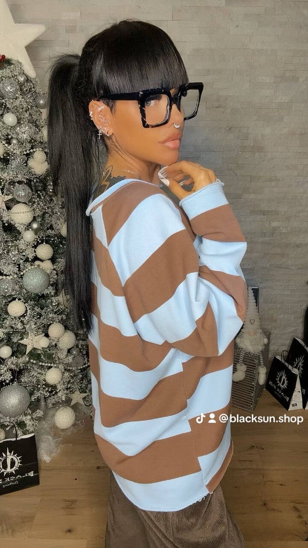 FELPA SCHOOL OVERSIZE azzurro