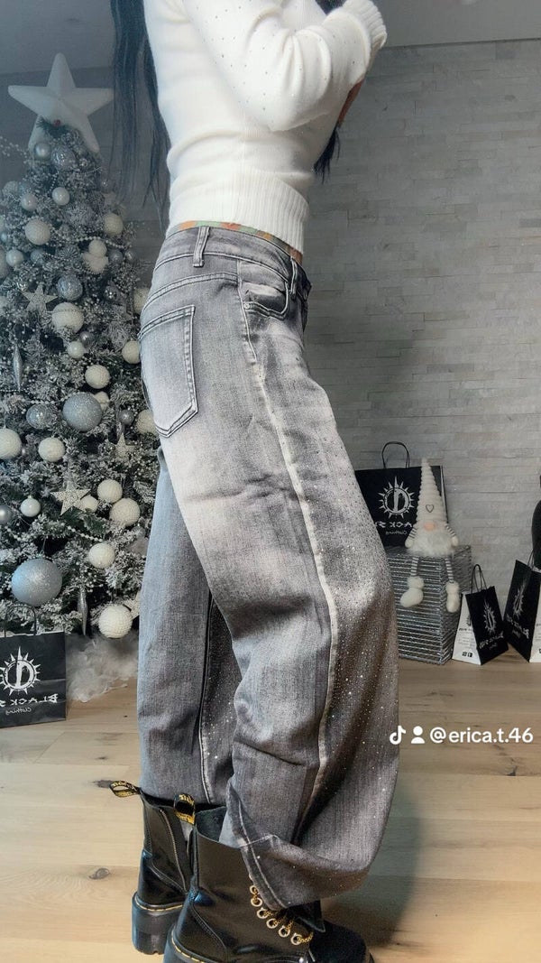 JEANS DIAMANTATO grey