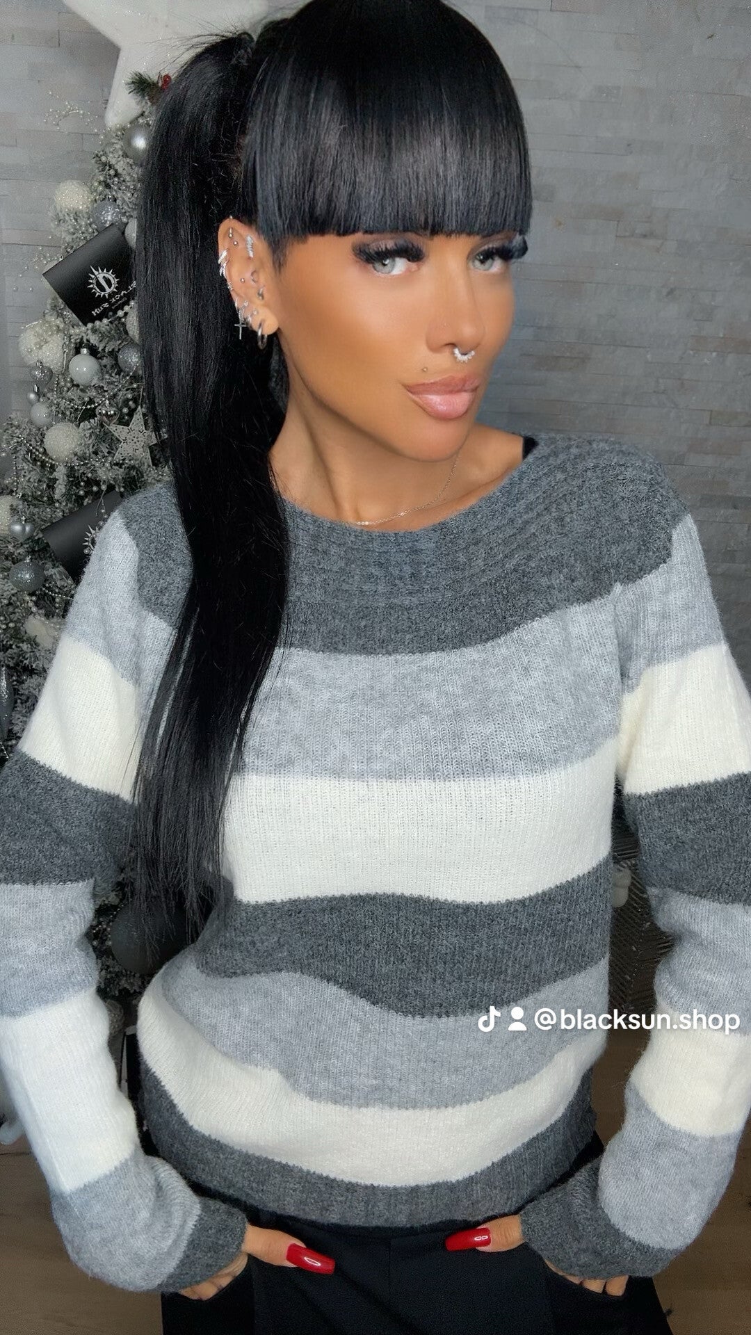 MAGLIA FUN RIGA grigio