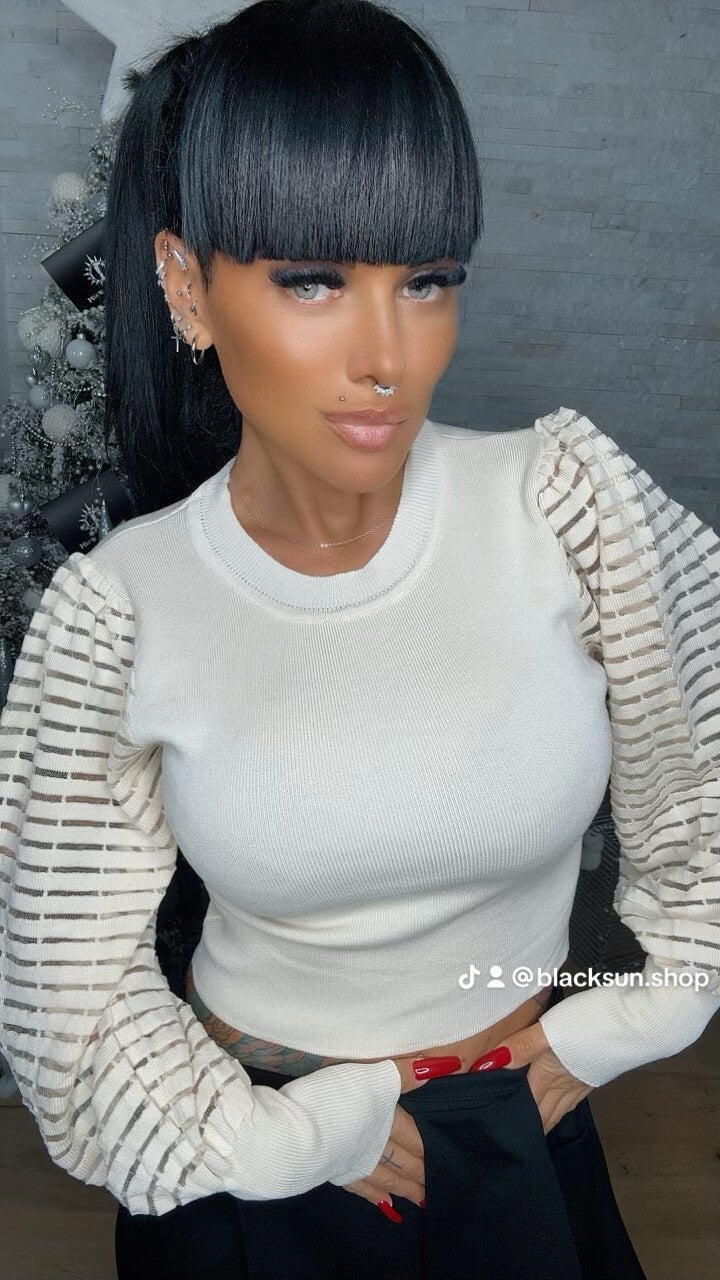 MAGLIA PALLONCINO crema