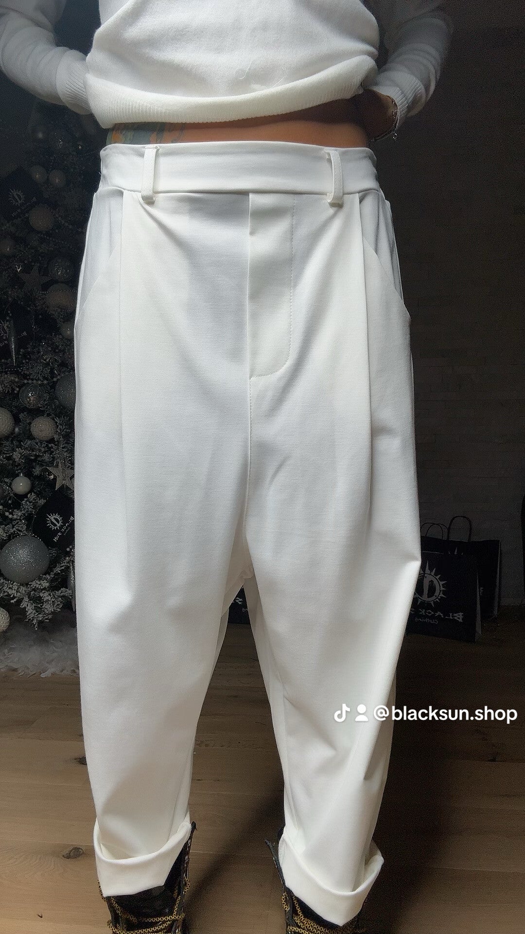 PANTALONE CAVALLO BASSO bianco