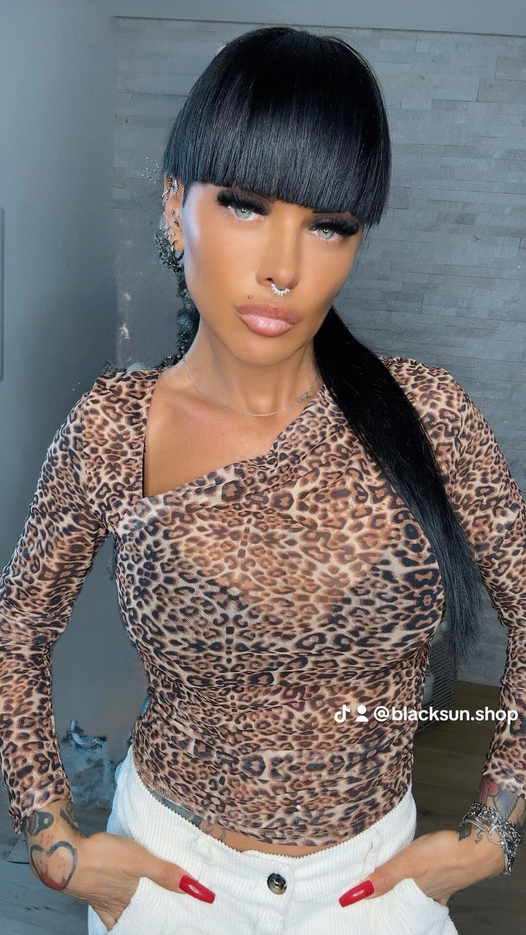 ANIMALIER SHIRT TRASPARENZA