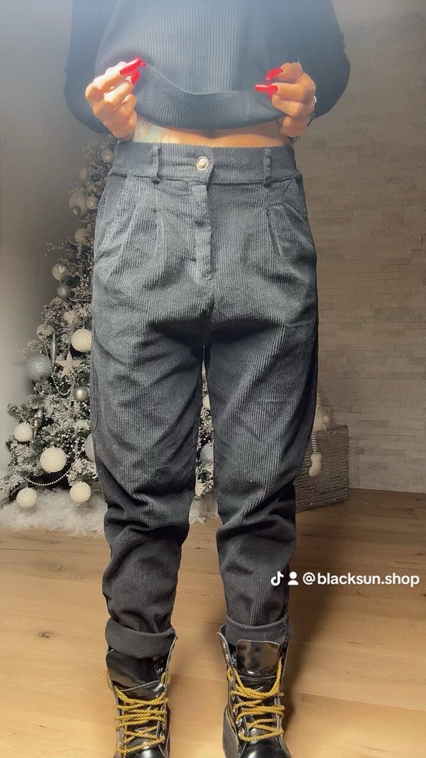 PANTALONE VELLUTINO SLIM nero