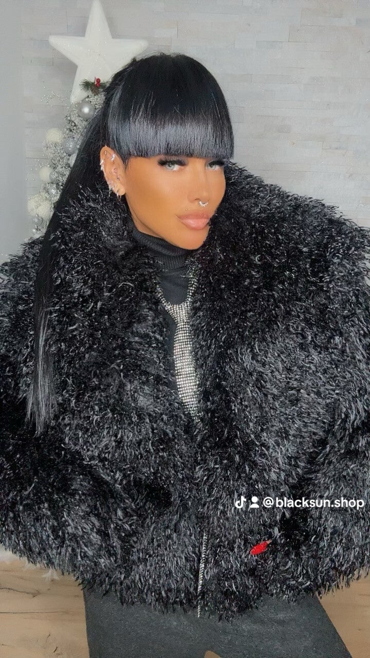 PELLICCIA eco  MONGOLIA nero