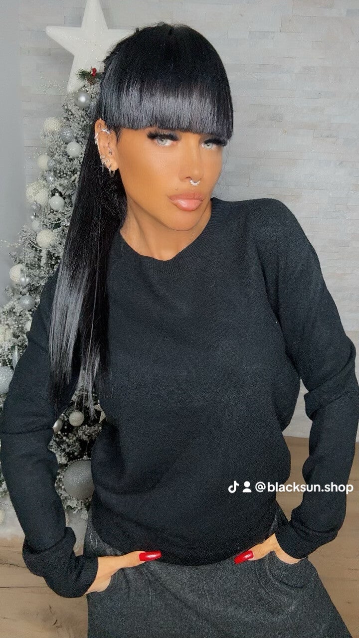 MAGLIA GIROCOLLO MORBIDA Nero