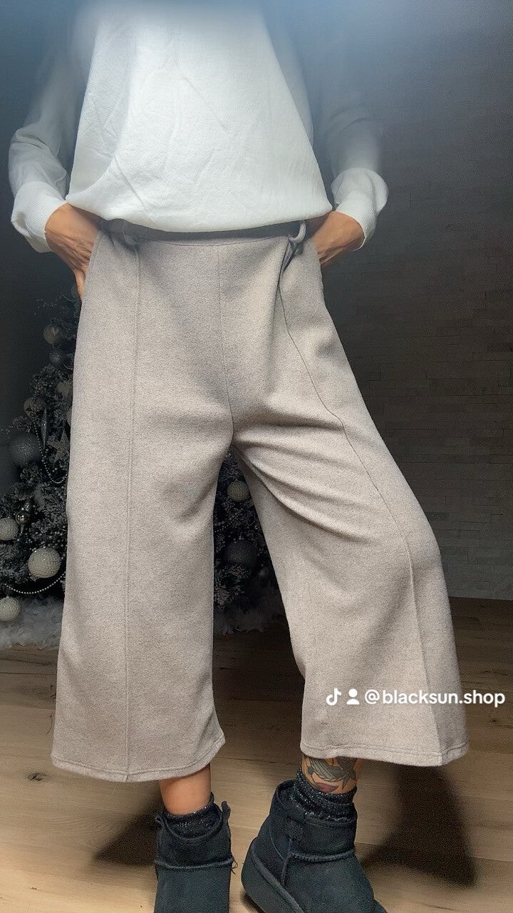 PANTALONE PANNO 7\8 crema