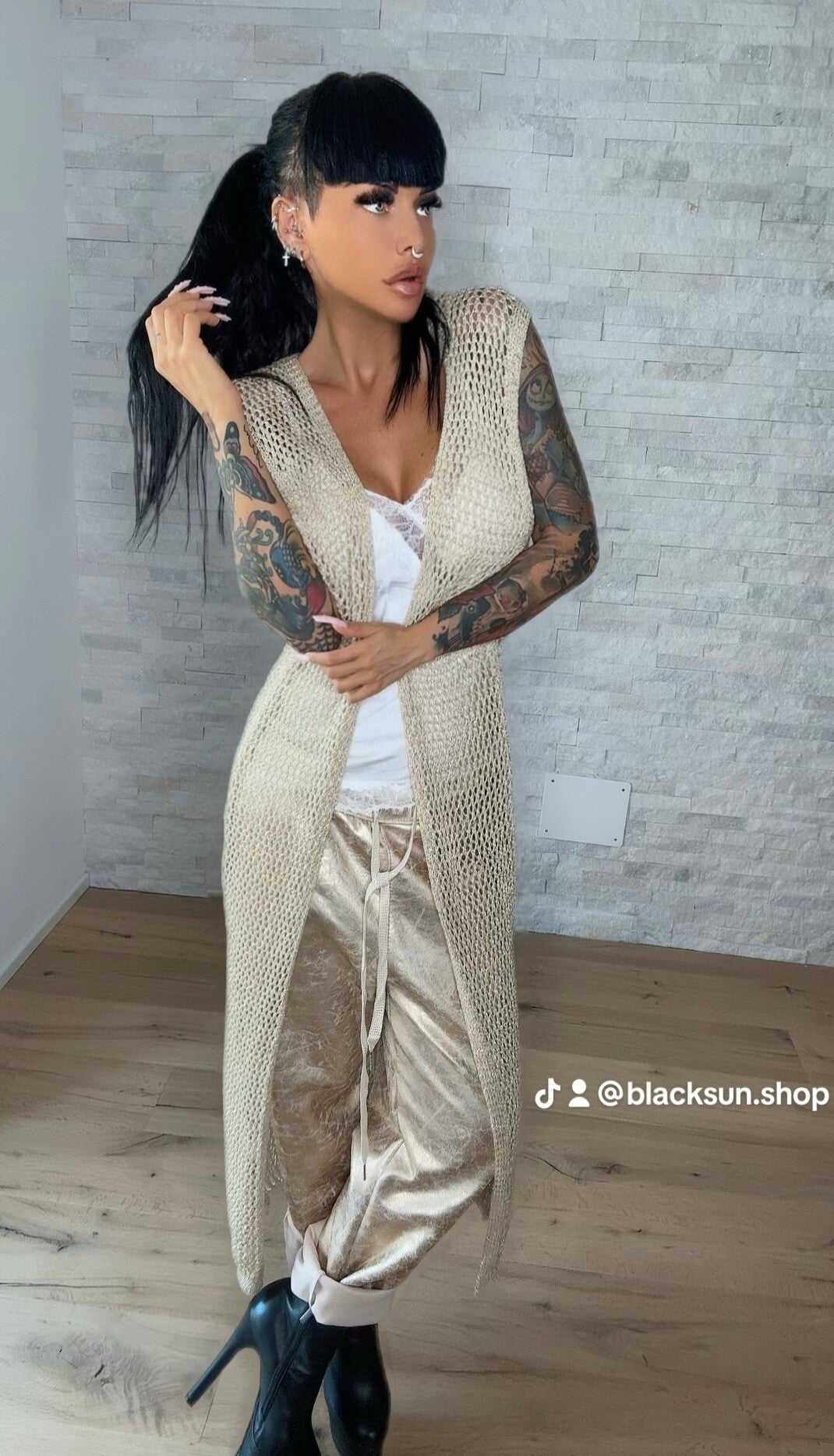 GILET LONG GOLD