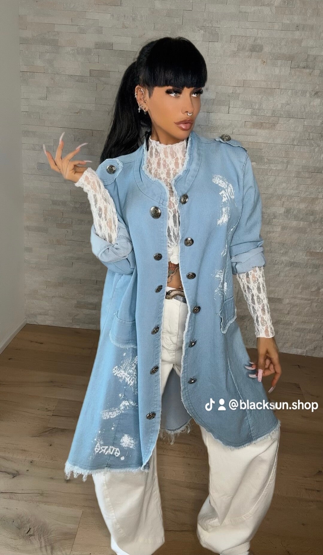 BLAZER DENIM LOVE long