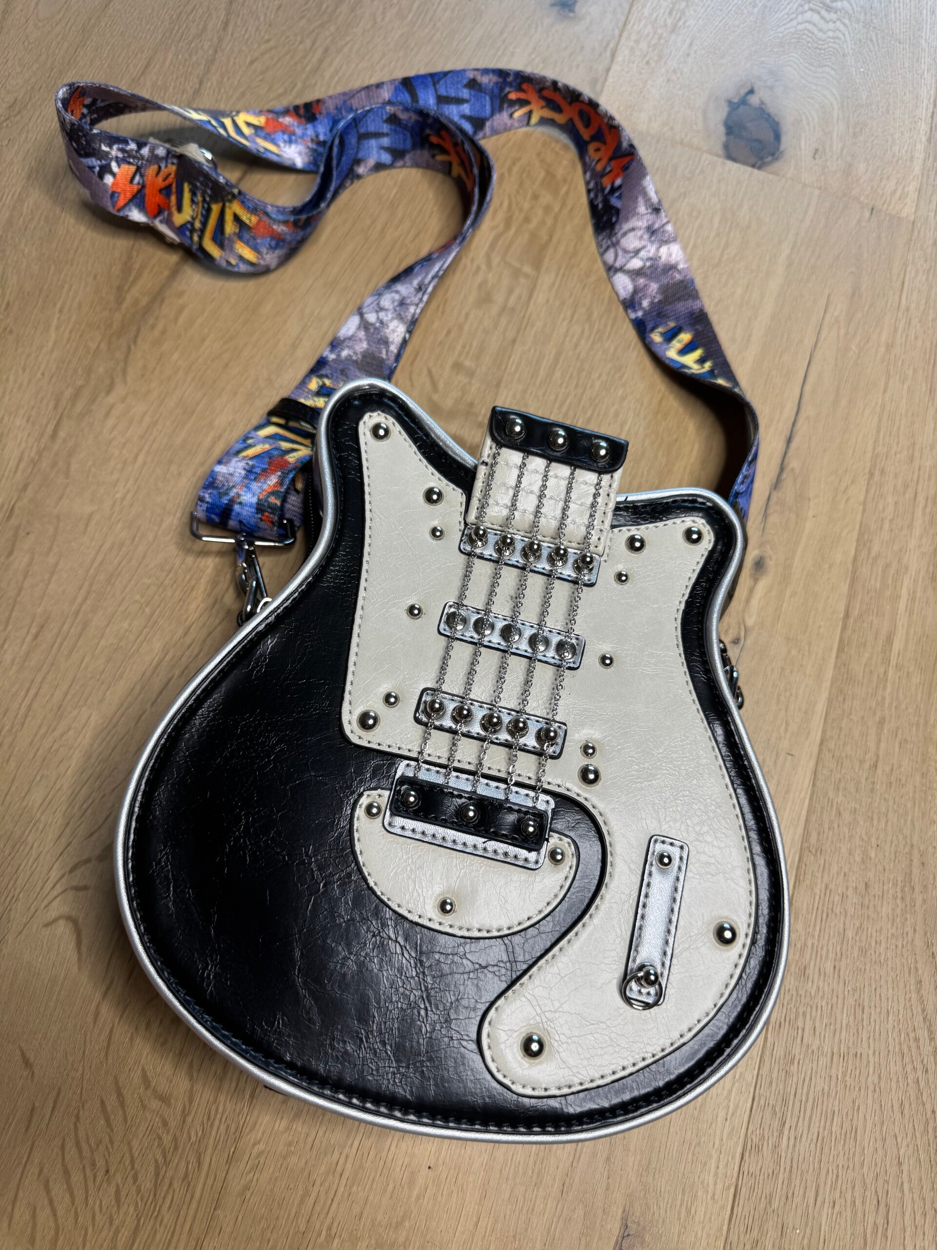 BORSA ROCK CHITARRA nero