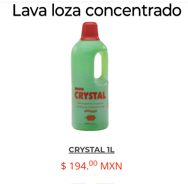 Swipe Crystal (Detergente lava loza)