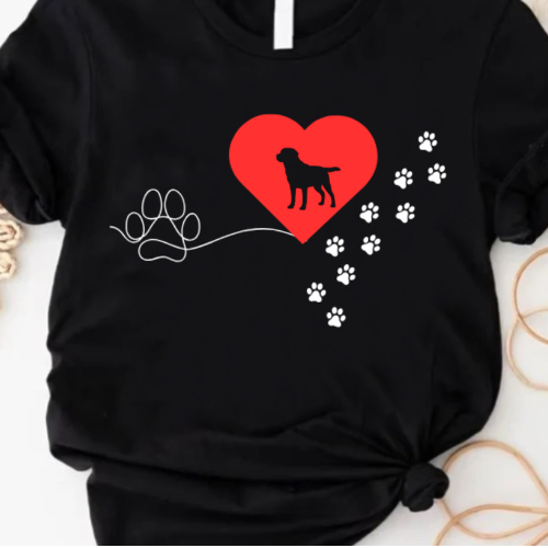 Dog Lover with Paw Prints