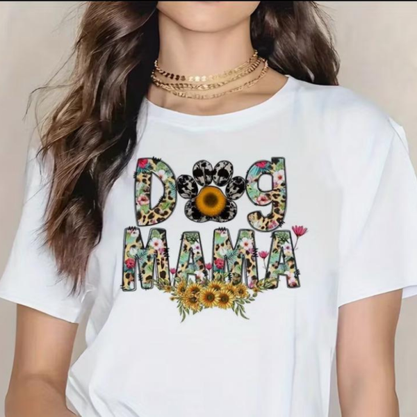 Dog Mama with Flowers