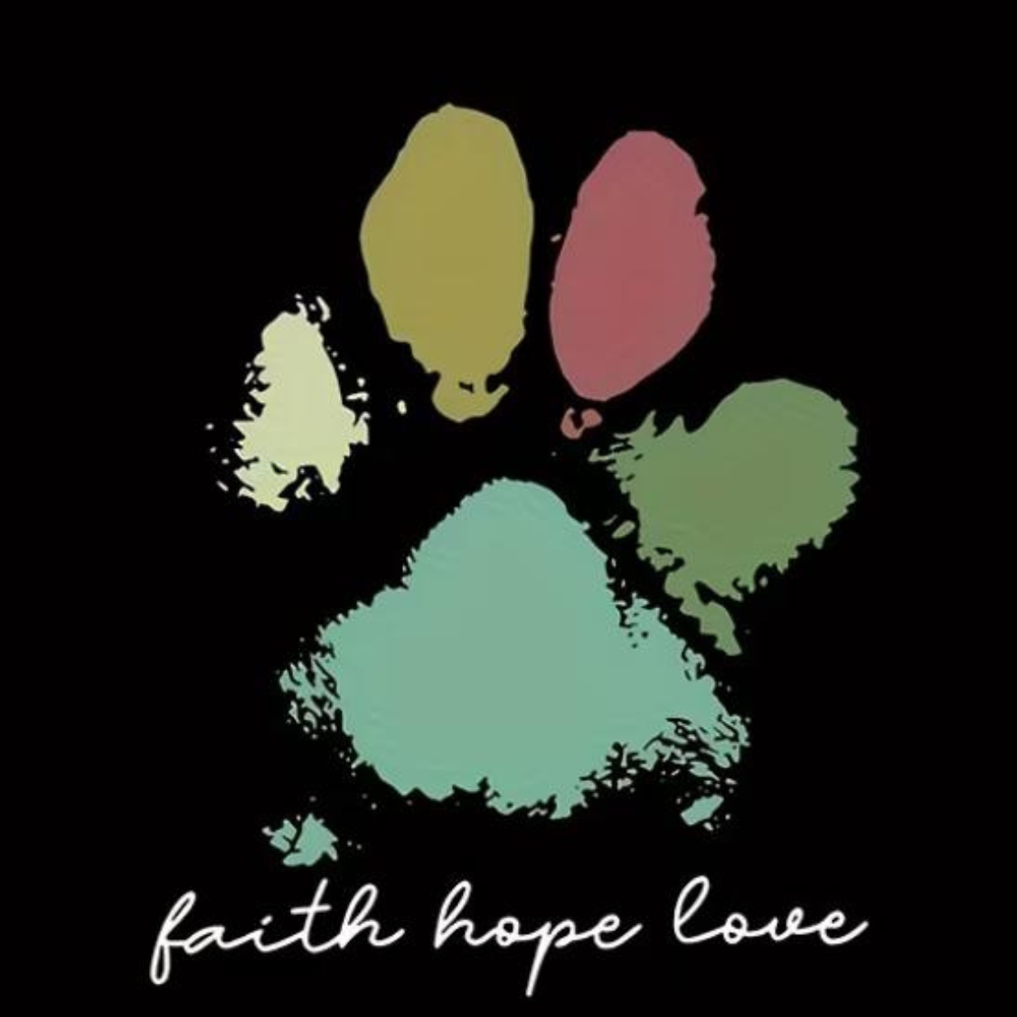Paw Print - Faith Hope Love