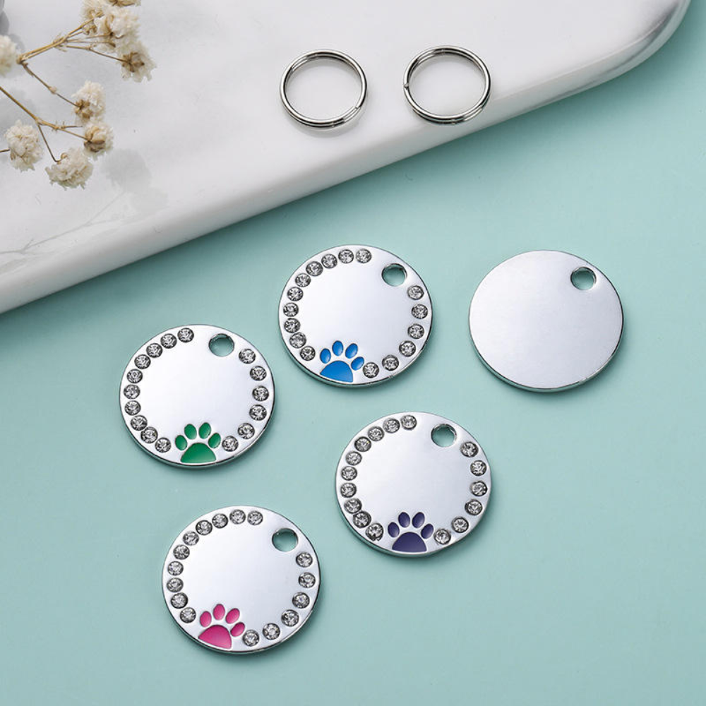 CUSTOM RHINESTONE PAW TAG