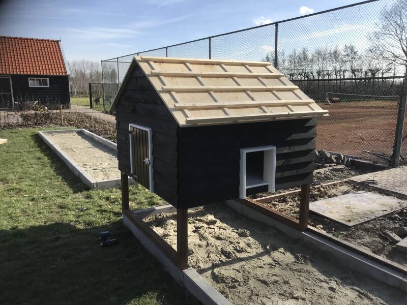 Kippenhokken in de maak