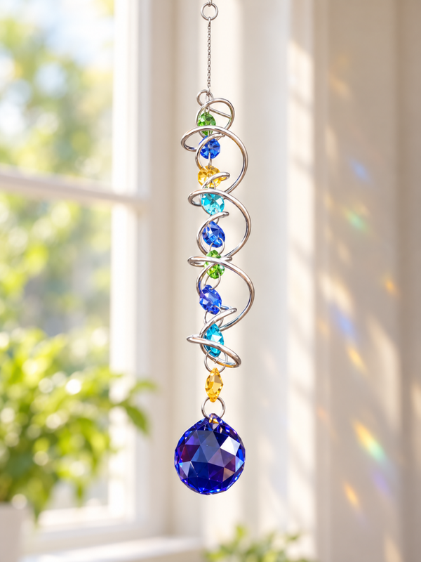 «Blaue Lichtspirale» – Sun Catcher