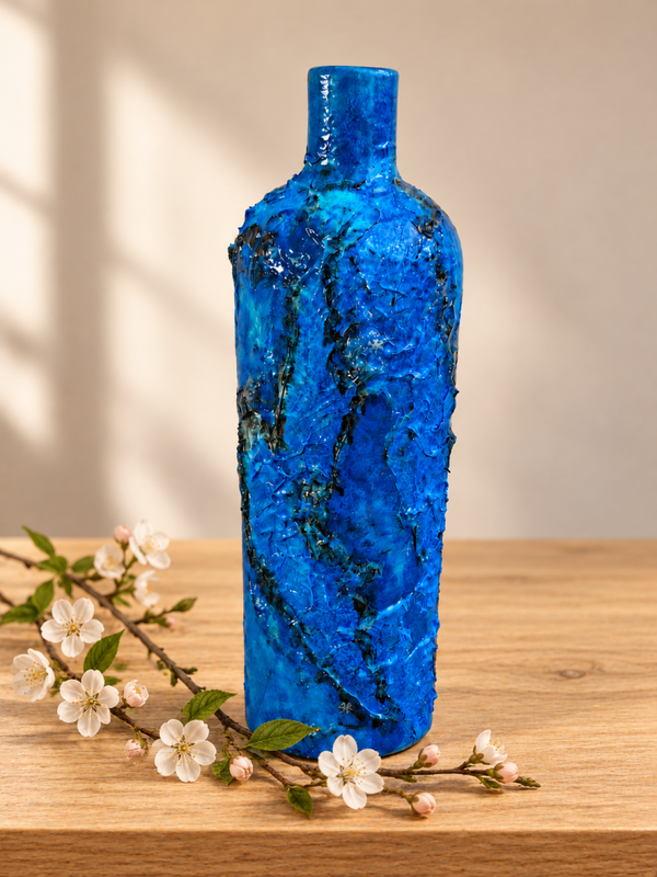Kunstvase Blaue Tiefe