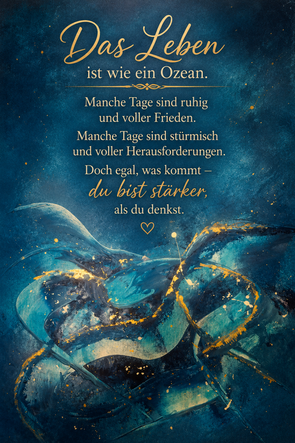 Das Leben ist wie ein Ozean