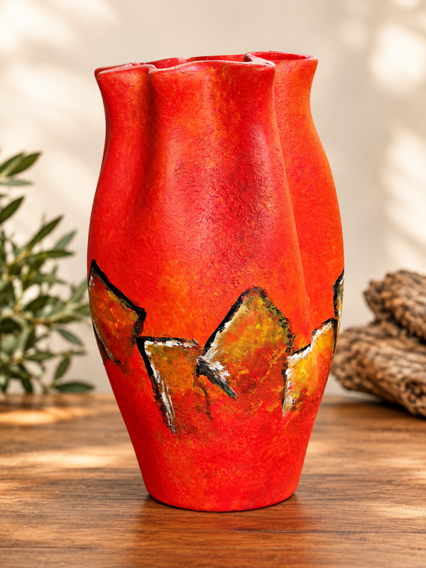 Vase Orange-Rot