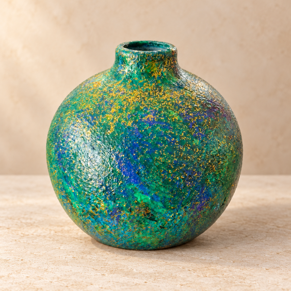 Kleine Kunstvase "Smaragdzauber"