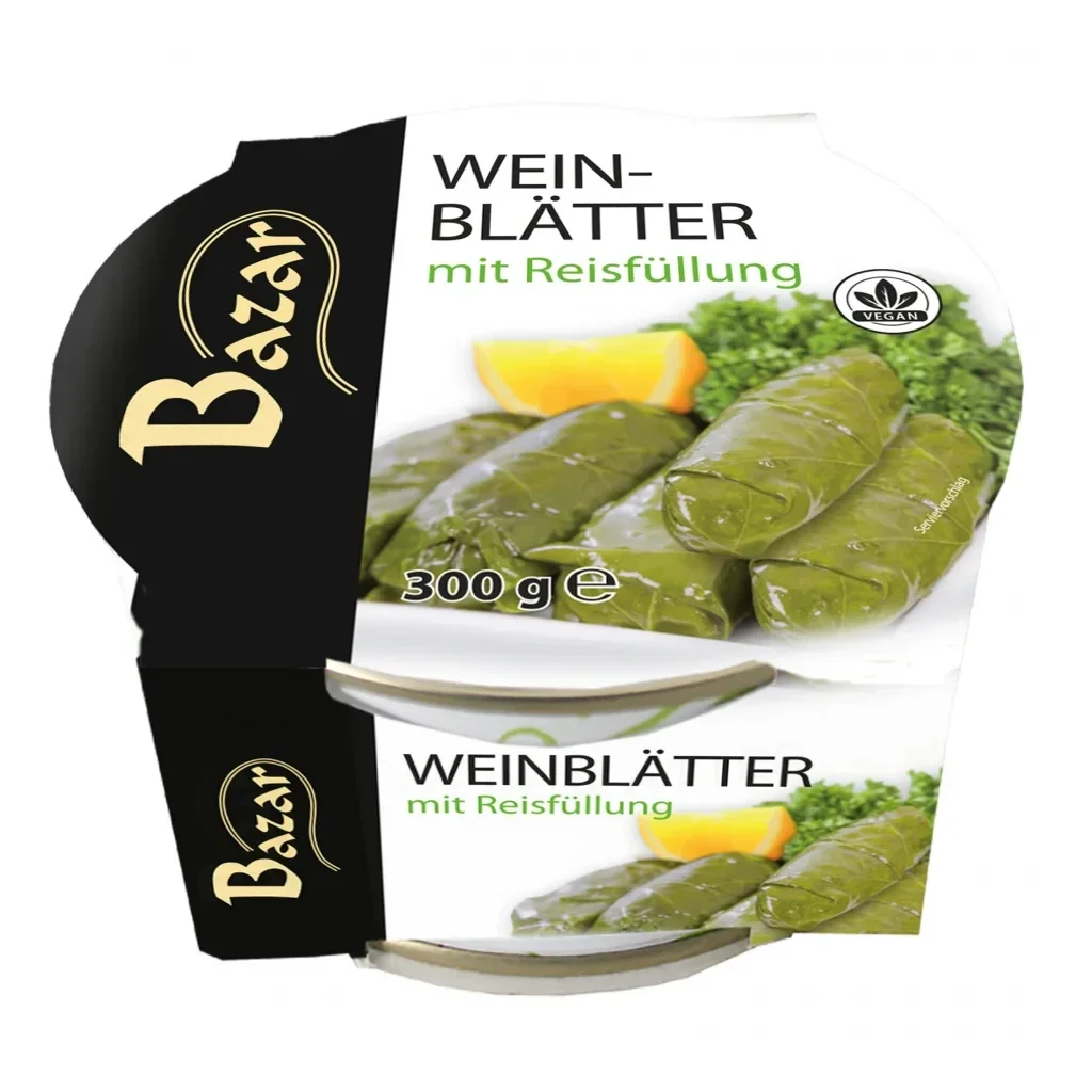 Winblätter mit Reisfüllung