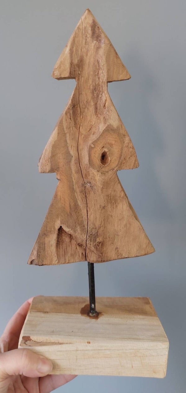 Kerstboom hout op blok