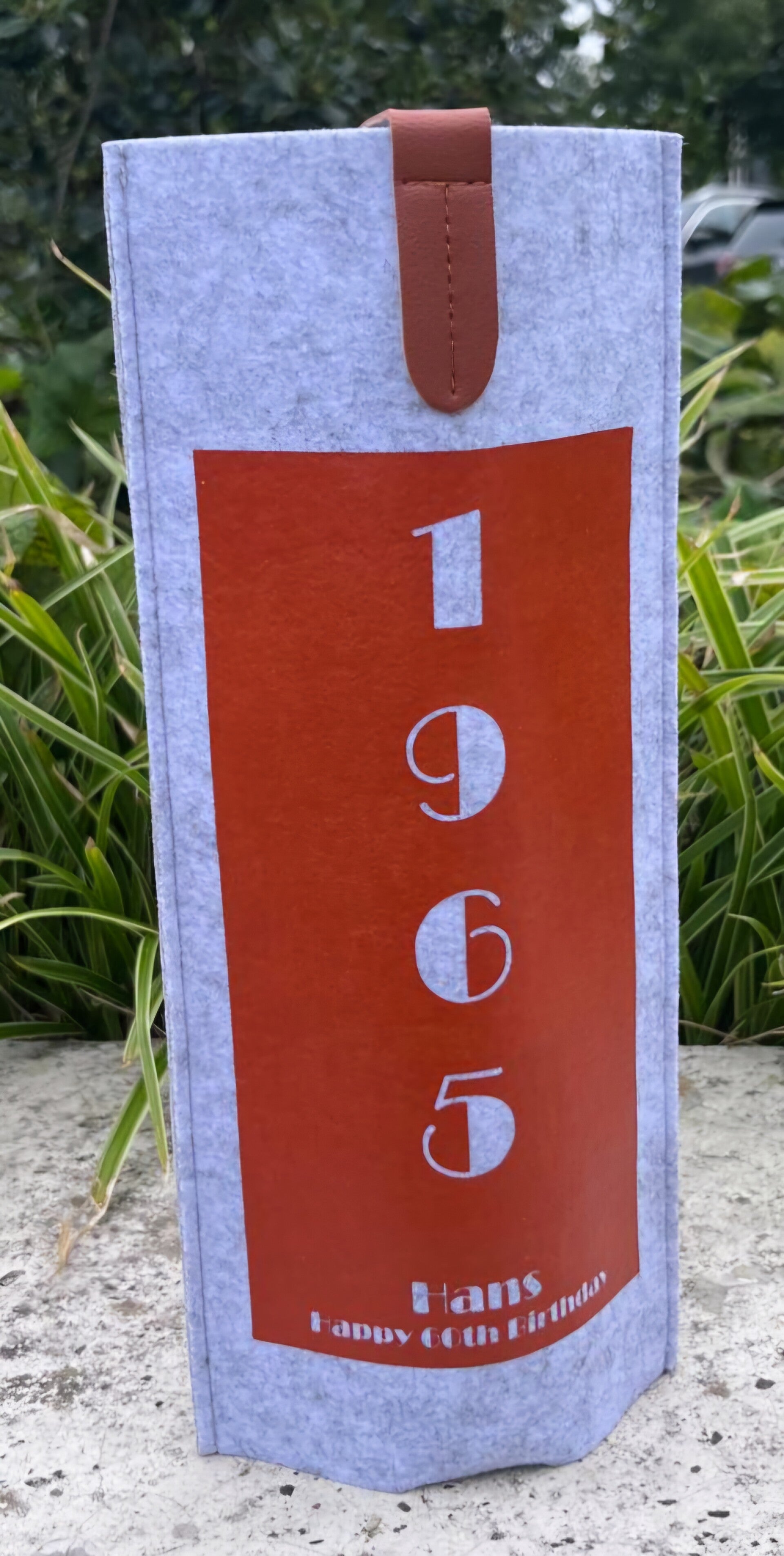 Eigen tekst wijn/bier tas