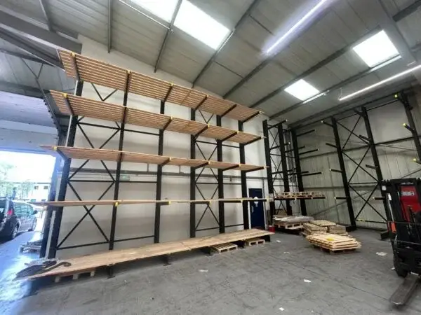 Cantilever Racking Heavy Duty Double Bay Wood Storage Arms