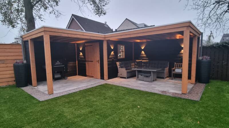 overkapping hout zwart