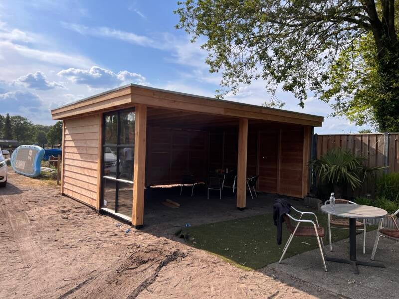 glazen wand tuin overkapping