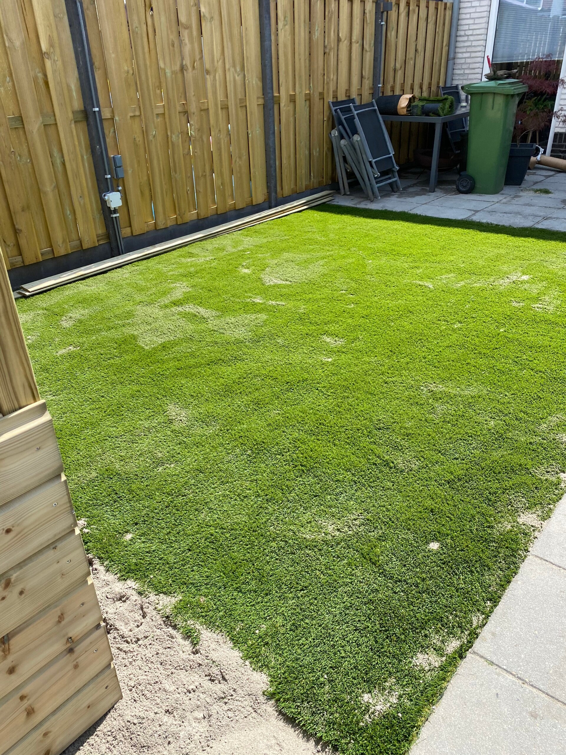 Kunstgras in tuin