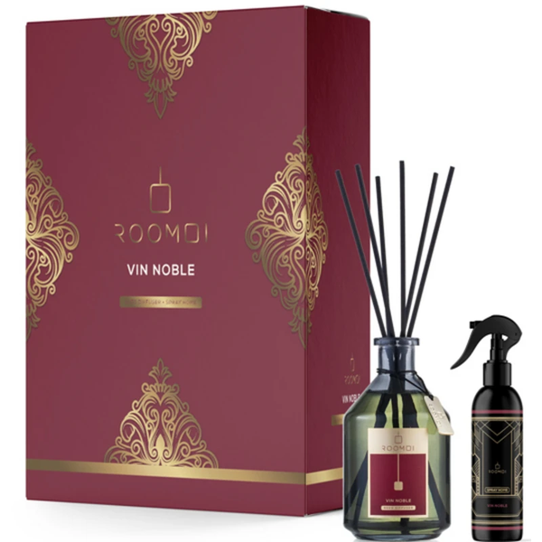 ROOMOI COFANETTO VIN NOBLE; REED DIFFUSER 200 ML + SPRAY 100 ML + BASTONCINI