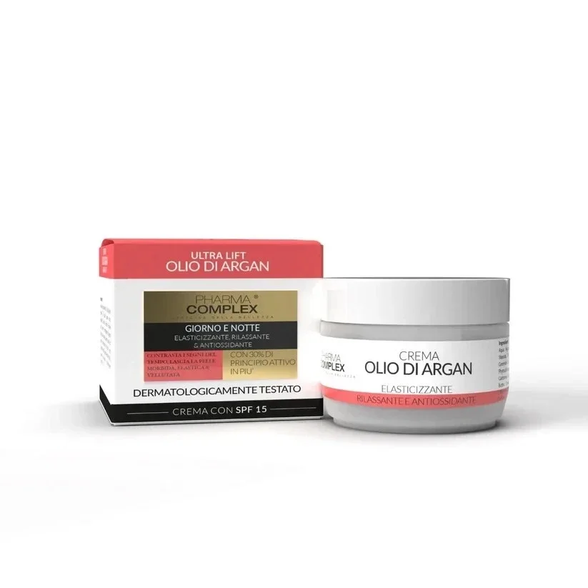Crema viso antirughe olio argan SPF15 50 ml Pharma Complex elasticizzante