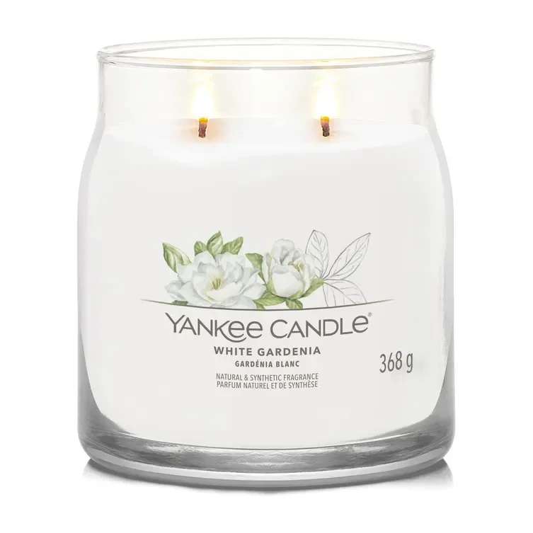 White Gardenia, candela in giara media Yankee Candle