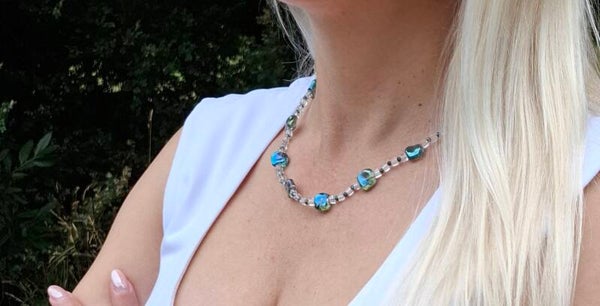 ✨ Ocean Whisper – A Touch of the Sea in Glass Beads