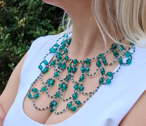 Emerald Dream – Marrakech-Style Necklace with Green Accents