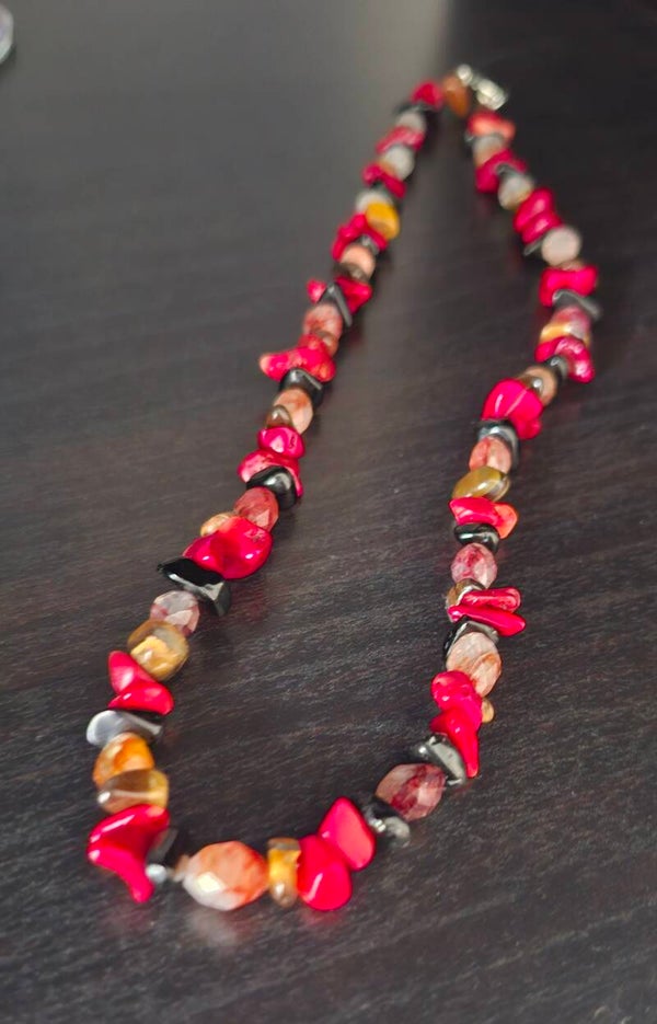 Enchanted Ember – Handmade Gemstone Necklace for Energy & Protection