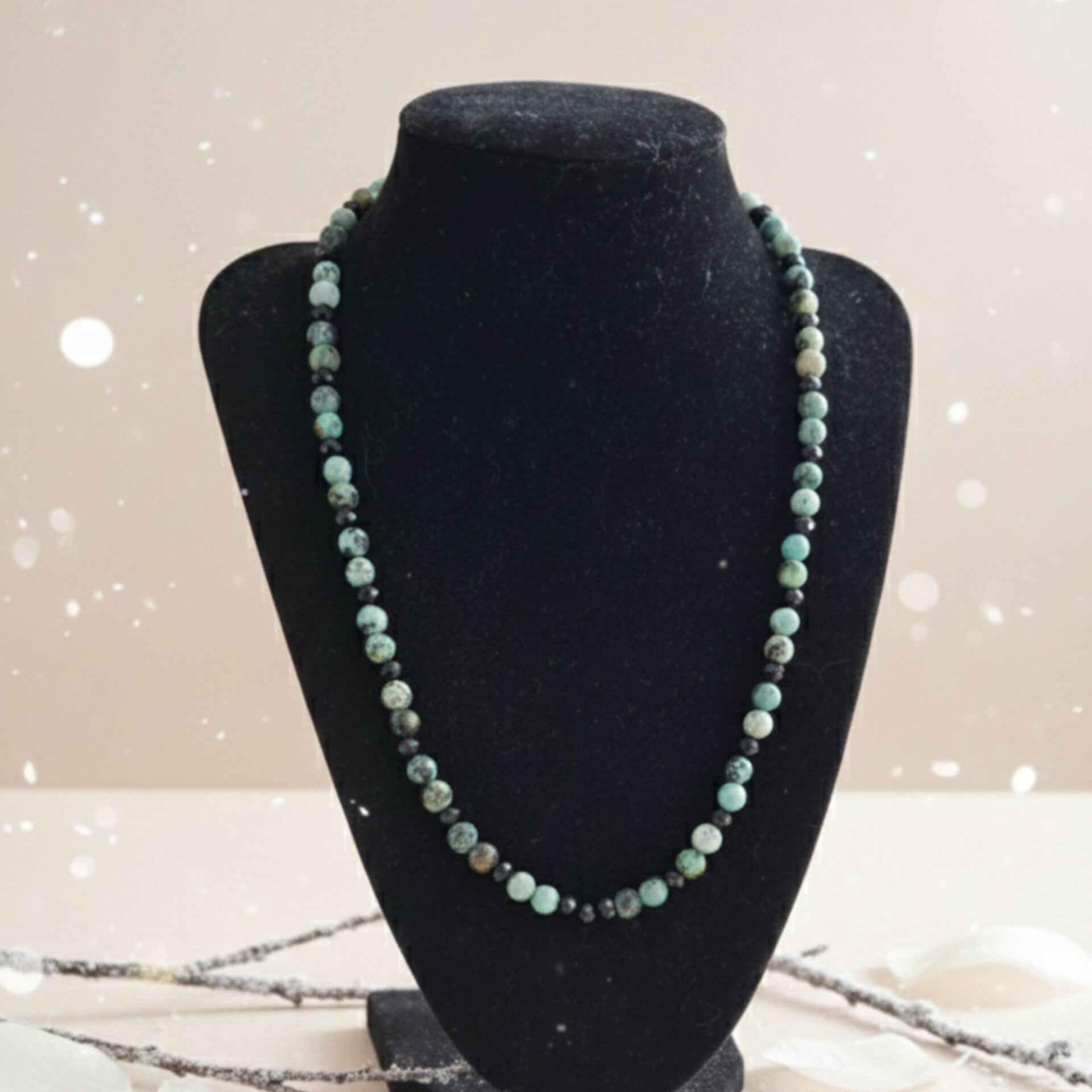 Elegant African Turquoise Gemstone Necklace – Savannah Dream