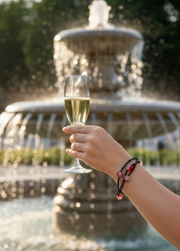 ✨ Black & Bold Bracelet – Elegance in Red and Black