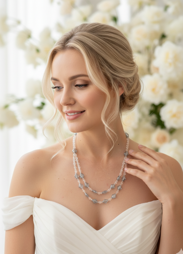 ✨ Crystal Sky – Delicate Elegance in Ice Blue & Crystal Clear